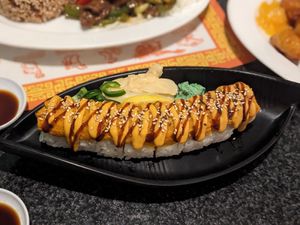 Spicy tuna roll at Chef Kenny's Vegan Dim Sum in Las Vegas