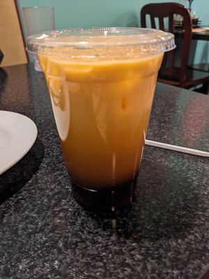 Thai tea at Chef Kenny's Vegan Dim Sum in Las Vegas