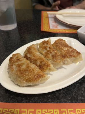 Pan fried pork dumplings   at Chef Kenny's Vegan Dim Sum in Las Vegas