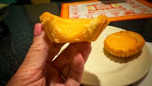 Vegan egg tart  at Chef Kenny's Vegan Dim Sum in Las Vegas