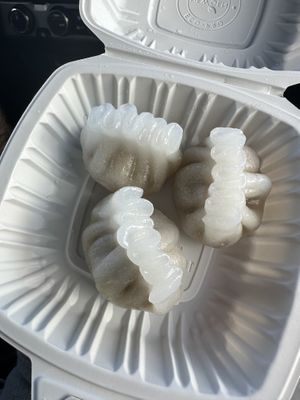 Peanut vegan pork dumplings  at Chef Kenny's Vegan Dim Sum in Las Vegas