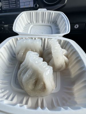 Peanut vegan pork dumplings  at Chef Kenny's Vegan Dim Sum in Las Vegas