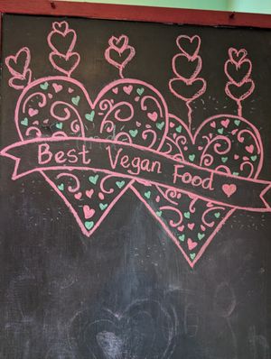 Sign upon arrival at Chef Kenny's Vegan Dim Sum in Las Vegas