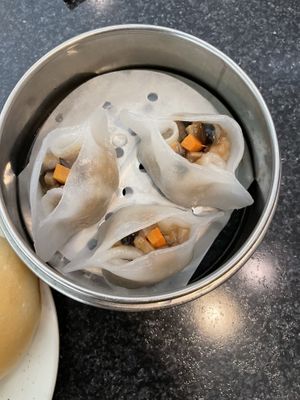 Mushroom Dumplings….so good!   at Chef Kenny's Vegan Dim Sum in Las Vegas