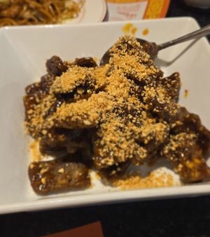 Spicy vegan crispy beef at Chef Kenny's Vegan Dim Sum in Las Vegas