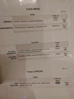 Menu with lots of choice at Darkwood - Craft Beer Garden Imaimoze in Mostar