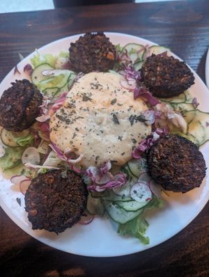 Falafel salad at Darkwood - Craft Beer Garden Imaimoze in Mostar