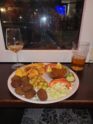 Vegan meza (bosnian snacks) at Darkwood - Craft Beer Garden Imaimoze in Mostar