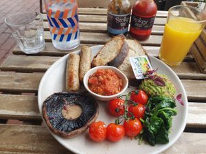 Vegan breakfast at North Laine Café in Brighton