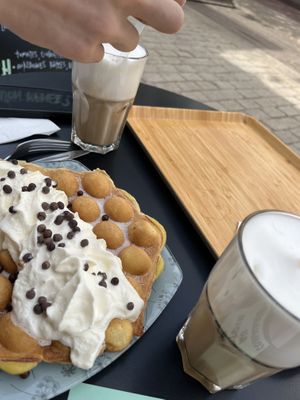 They have soymilk and vegan whipped cream  at Café Diem in Lorient