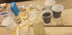 If you sleep in the "hostel area", THUS is breakfast. Sustainability??? at Kingshouse Restaurant in Ballachulish