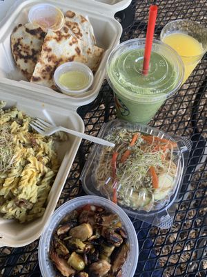 A feast at Whyld's Vegan Kitchen in Austin