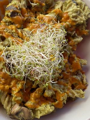 Basil Mac n Cheese at Whyld's Vegan Kitchen in Austin