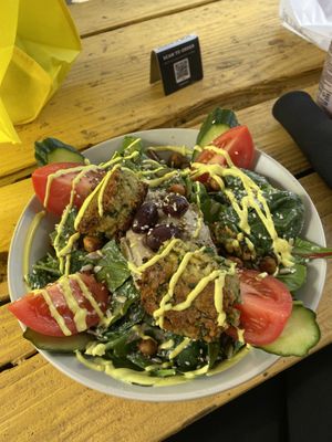 Mediterranean salad #Veganuary at Whyld's Vegan Kitchen in Austin