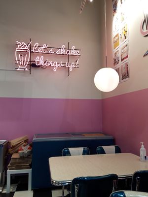 Interior at Kitty's Milkshake Bar in Helsinki
