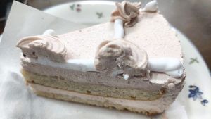 Vegan strawberry cake at Loving Hut Gangnam-gu - 러빙헛 in Seoul