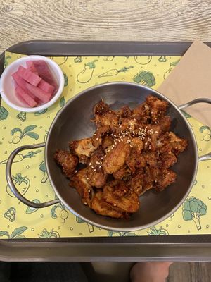 Spicy soy chicken  at Loving Hut Gangnam-gu - 러빙헛 in Seoul