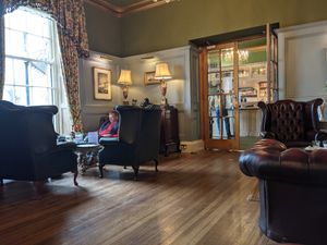 Interior. Proper tables in the other room. at The Bulkeley Hotel in Beaumaris