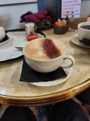 Soya milk cappuccino at The Bulkeley Hotel in Beaumaris