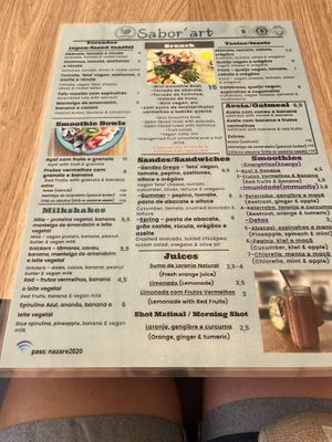 Menu 1  at Sabor'art Café in Nazare