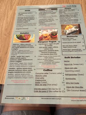 Menu 2  at Sabor'art Café in Nazare