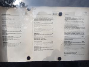 Menu at John Scott's in Lund