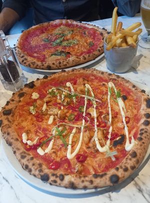 Not brilliant looking but v tasty! at Pizzeria Famosa in Jersey