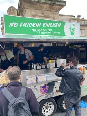 No Frickin Chicken at Newcastle vegan market  at No Frickin Chicken in Worcester