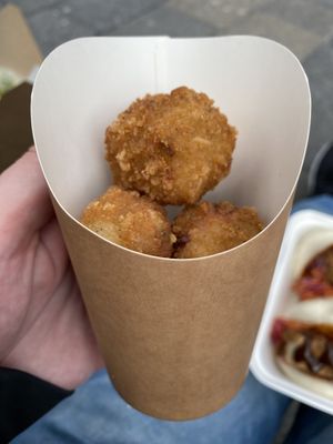 Cheeze & Facon Potato Croquettes  at No Frickin Chicken in Worcester