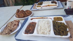 Thali great option. Delicious and able to sample multiple offerings.  Pakoras great! Paratha also. 
 at Oddiyana Garden in Peyzac-le-moustier