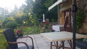 A beautiful garden setting. Private garden of the owner and chef.  at Oddiyana Garden in Peyzac-le-moustier