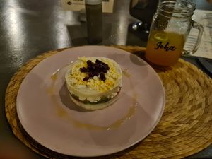 This actually a main course, not a dessert. 😜
I loved it. And it would receive 10 out of 10 IF the sauce would have been less hot/strong. at Mantura Bistro Garden in Chetumal