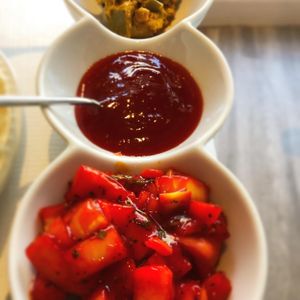 Pickles mmmmmmm at Saffron in Innerleithen