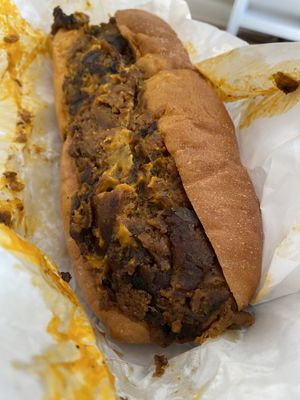 Cheese steak with cheddar ! at Buddy's Steaks in Portland