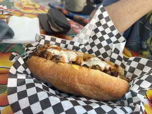 BBQ chicken cheesesteak   at Buddy's Steaks in Portland