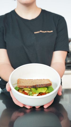 Our healthy sandwiches are also available to-go. You can use VYTAL (with the app) or REBOWL. at INTRO in Karlsruhe