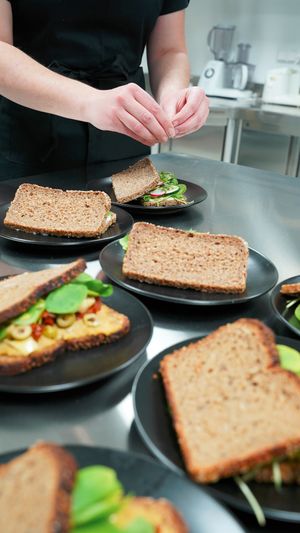 Everything we serve is homemade, and all the sandwiches but one are vegan. at INTRO in Karlsruhe