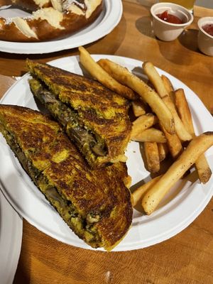Vegan mushroom melt at The Duneatery in Dunedin