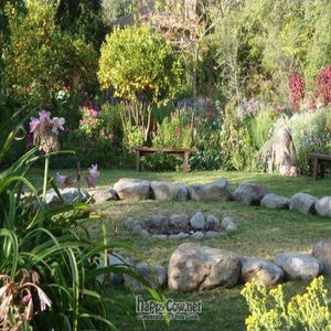 Resort gardens at Willka Tika Garden Resort in Urubamba