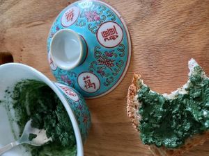 Spiruline tartar at L'Autre Ferme in Cherves-chatelars