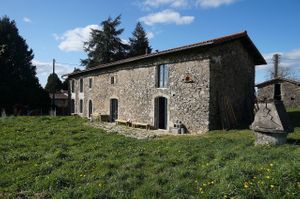 Back side, overlooking the field at L'Autre Ferme in Cherves-chatelars