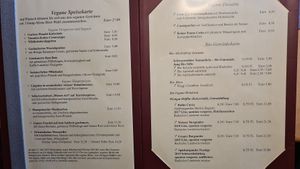 Menu at Gasthaus Bürgerstüble in Sankt Peter