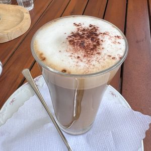 latte macchiato with oat milkk  at Gasthaus Bürgerstüble in Sankt Peter