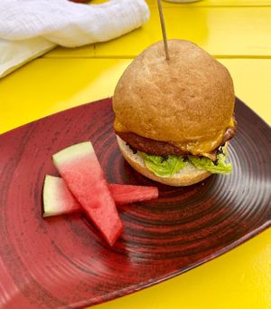 Vegan Cheeseburger at Joop in Schoorl