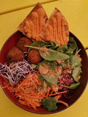 Glory Bowl Falafel Salad at Joop in Schoorl