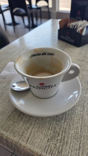 Cappuccino mit Sojamilch at Café Del Principe in Alghero
