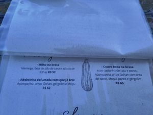 Left 2 vegetarian options, right 1 vegan option. Be sure to check the English menu on their website. at FIXI in Arraial Do Cabo