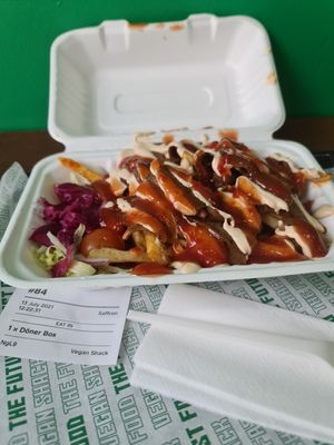 Döner box that dreams are made of at Vegan Shack - Piccadilly Gardens in Manchester