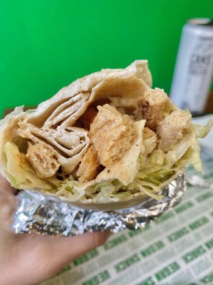 'Chicken’ wrap meal deal  #Veganuary at Vegan Shack - Piccadilly Gardens in Manchester