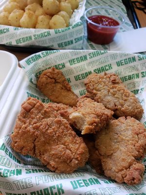 Fried Chickn bites ! (And tots) at Vegan Shack - Piccadilly Gardens in Manchester